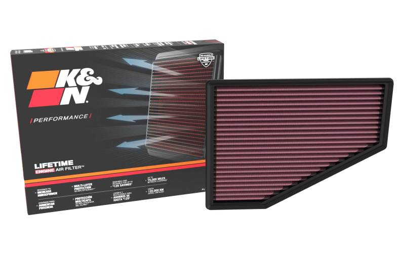 K&N 2021+ Jeep Grand Cherokee V6 3.6L Replacement Air Filter K&N Engineering Air Filters - Drop In  AXOPROS