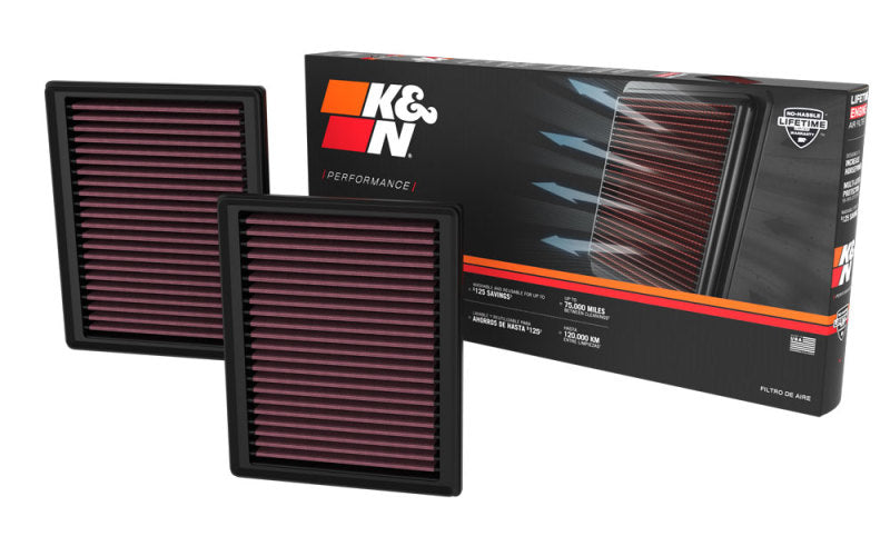 K&N 2023 Nissan Z 3.0L V6 Replacement Air Filter (Includes 2 Filters) K&N Engineering Air Filters - Drop In  AXOPROS