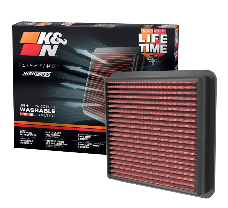 K&N 21-22 Hyundai Elantra 2500 1.6L/2.0L L4 Replacement Air Filter K&N Engineering Air Filters - Drop In  AXOPROS