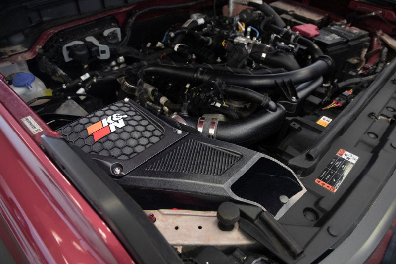 K&N 21-23 Ford Bronco 2.7L V6 F/I Dryflow Performance Air Intake System K&N Engineering Cold Air Intakes  AXOPROS