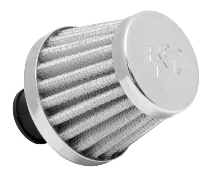 K&N 2in Base OD x .375in Flange ID x 1.75in H Rubber Base Crankcase Vent Filter - White K&N Engineering Air Filters - Universal Fit  AXOPROS