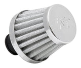 K&N 2in Base OD x .375in Flange ID x 1.75in H Rubber Base Crankcase Vent Filter - White K&N Engineering Air Filters - Universal Fit  AXOPROS