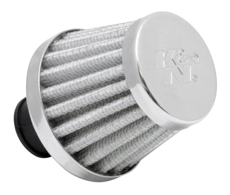 K&N 2in Base OD x .375in Flange ID x 1.75in H Rubber Base Crankcase Vent Filter - White K&N Engineering Air Filters - Universal Fit  AXOPROS