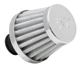 K&N 2in Base OD x .375in Flange ID x 1.75in H Rubber Base Crankcase Vent Filter - White K&N Engineering Air Filters - Universal Fit  AXOPROS