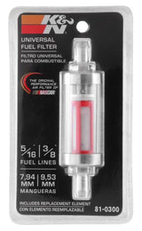 K&N 5/16in x 3/8in Universal Replacement In-Line Fuel Filter K&N Engineering Fuel Filters  AXOPROS