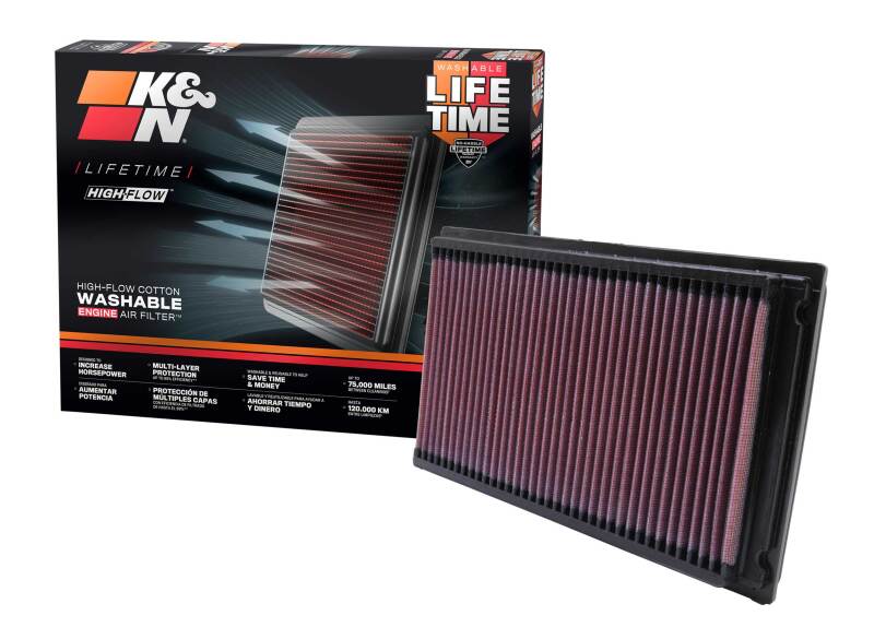 K&N 88-08 Nissan 1.8L / 87-05 Nissan/Infiniti 3.0L / 00-09 3.5LDrop In Air Filter K&N Engineering Air Filters - Drop In  AXOPROS