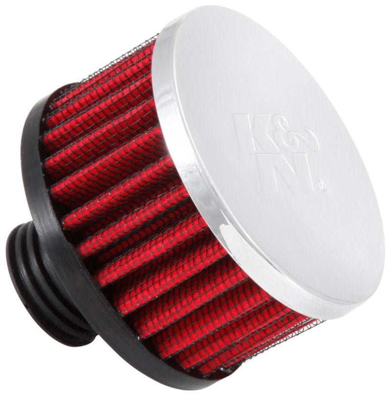 K&N .5in Flange ID x 3in OD x 3.25in H Rubber Base Crankcase Vent Filter K&N Engineering Air Filters - Universal Fit  AXOPROS