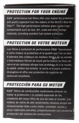 K&N Cellulose Media Fuel Filter 2.125in OD x 4.281in L K&N Engineering Fuel Filters  AXOPROS