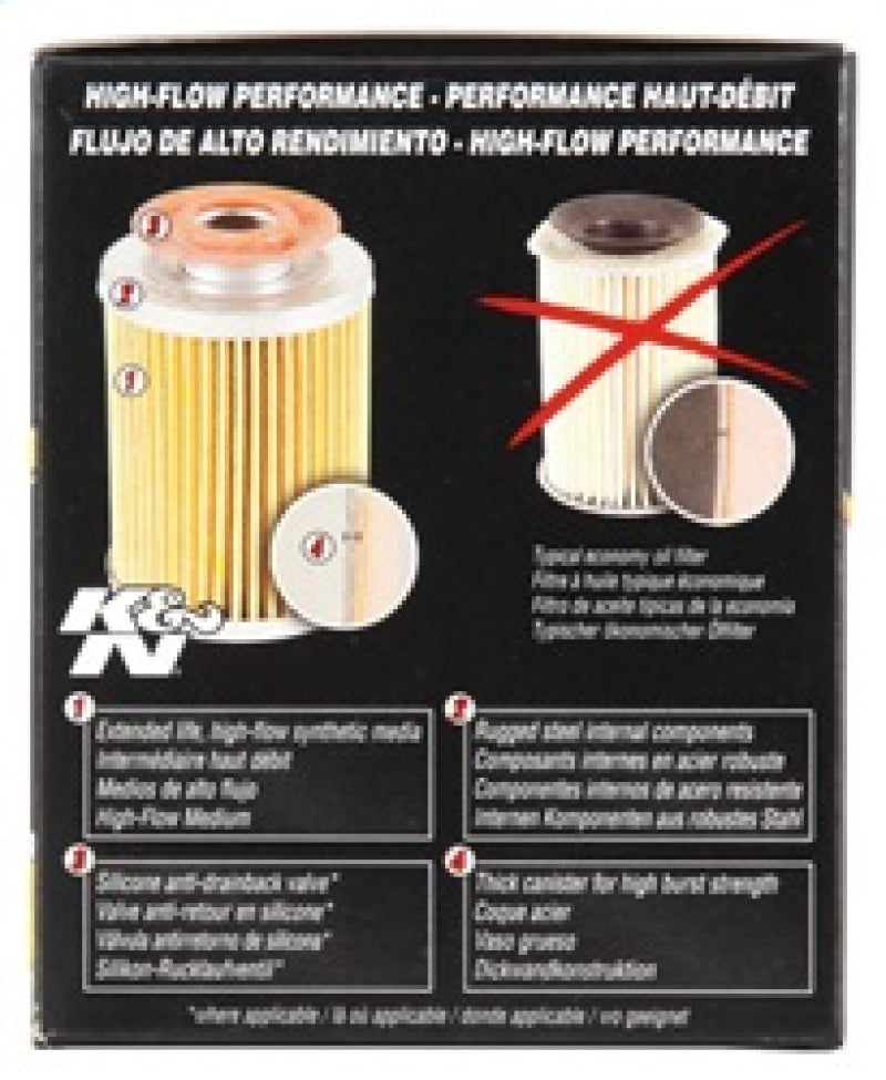 K&N Chevy / Pontiac / GMC / Buick Performance Gold Oil Filter K&N Engineering Oil Filters  AXOPROS