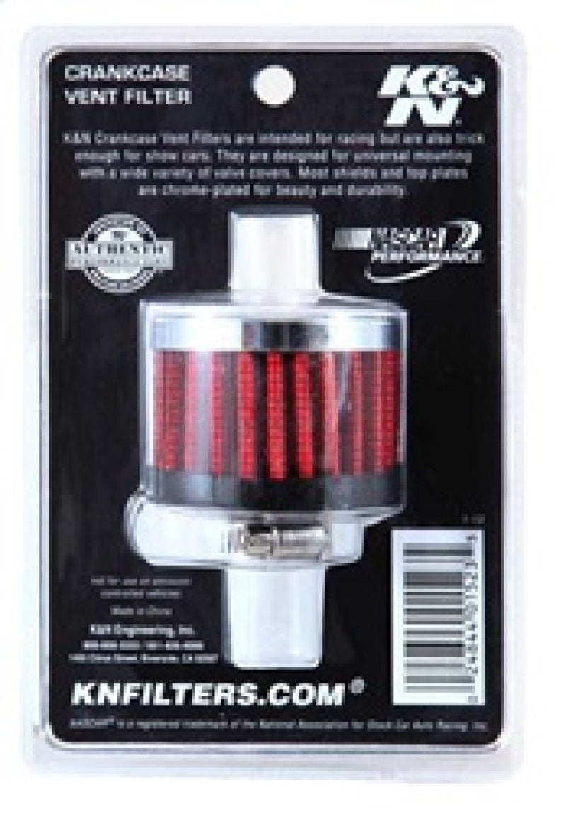 K&N Clamp On Rubber Base Crankcase Vent Filter 0.375in Flange ID x 2in OD x 1.5in Height K&N Engineering Air Filters - Universal Fit  AXOPROS