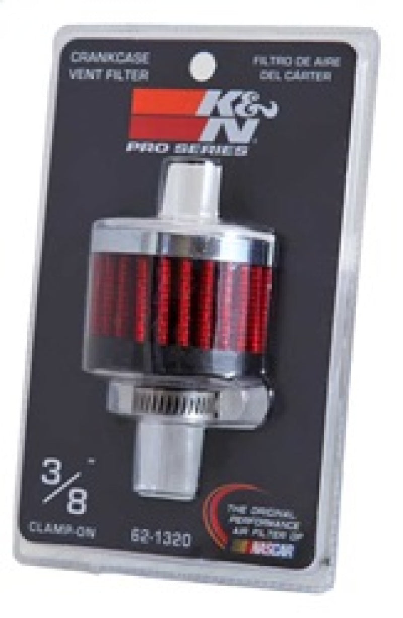 K&N Clamp On Rubber Base Crankcase Vent Filter 0.375in Flange ID x 2in OD x 1.5in Height K&N Engineering Air Filters - Universal Fit  AXOPROS