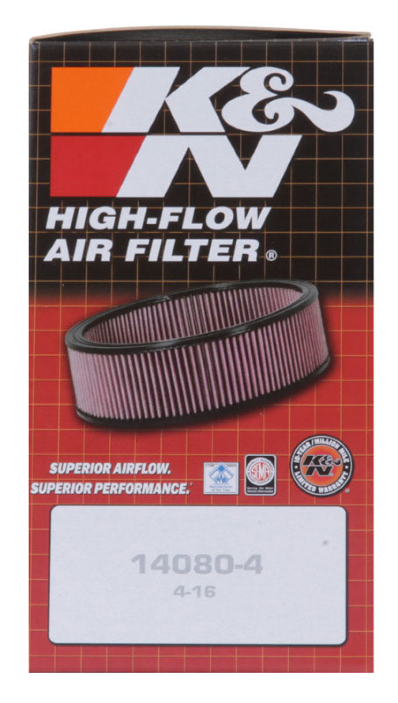 K&N Custom Racing Assembly - Round Tapered - Red 1.656in Neck Flange - 2.25in Over Height K&N Engineering Carburetor Air Cleaners  AXOPROS
