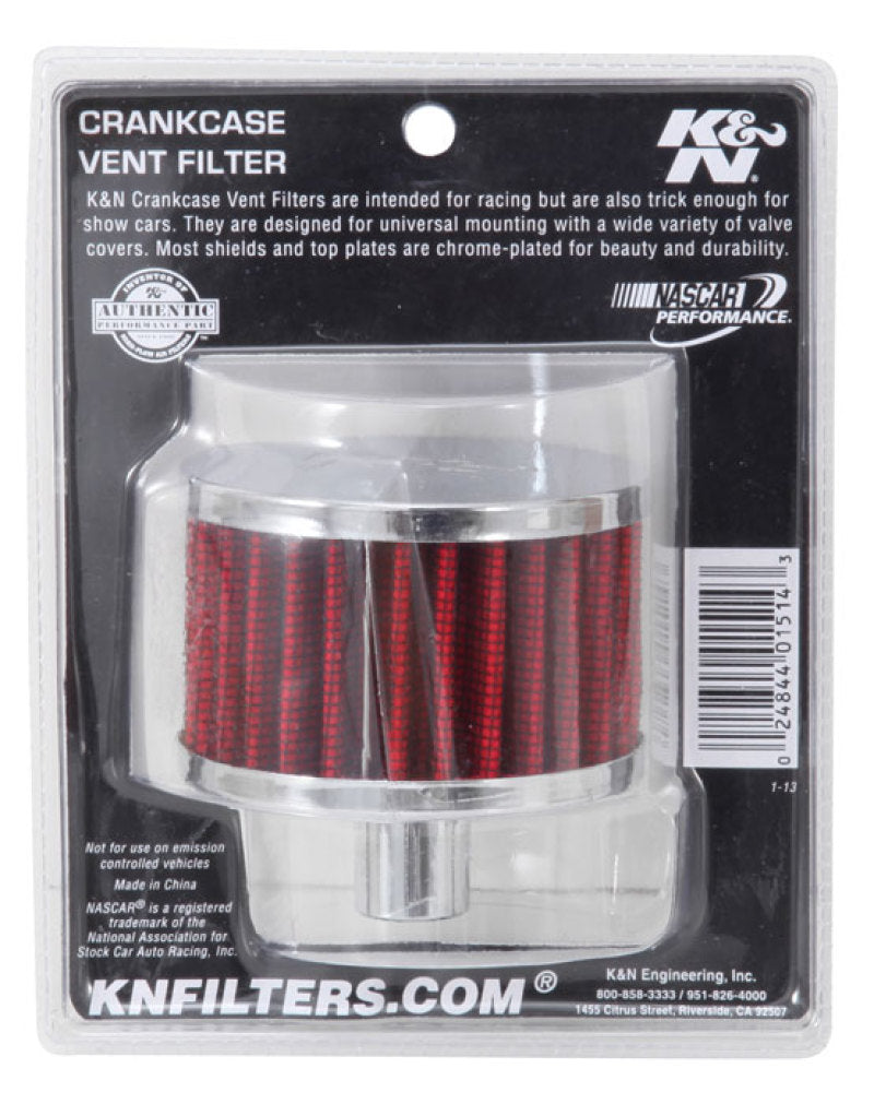 K&N Filter 3/4in Vent 3in Diameter 2in Height K&N Engineering Air Filters - Universal Fit  AXOPROS