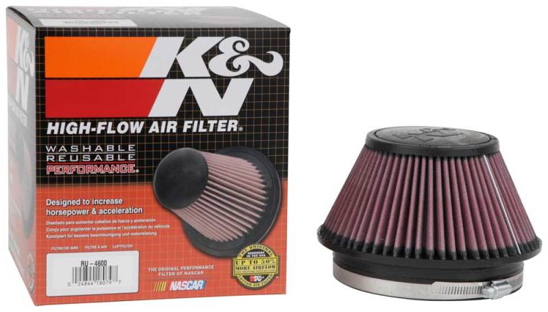 K&N Filter 6 inch Flange 7.5 inch Base 4.5 Top 4 inch Height K&N Engineering Air Filters - Universal Fit  AXOPROS