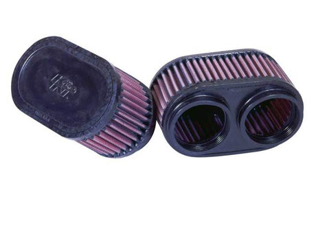 K&N Filter Universal Filter 2 3/4 inch Dual Flange GSXR Oval (2/Box) K&N Engineering Air Filters - Universal Fit  AXOPROS