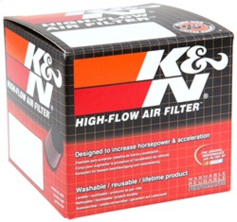 K&N Filter Universal Rubber Filter 2 1/4 inch Flange 3 1/2 inch OD 4 inch Height K&N Engineering Air Filters - Universal Fit  AXOPROS