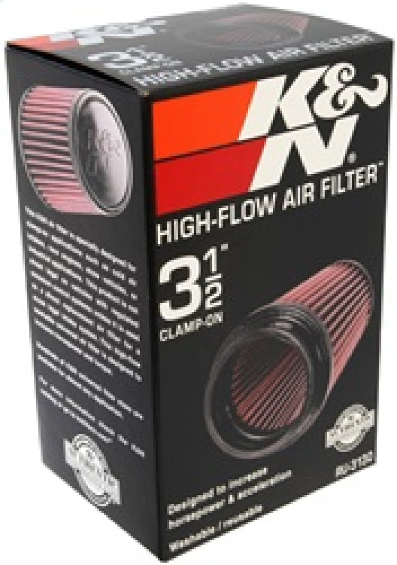 K&N Filter Universal Rubber Filter 3 1/2 inch Flange 4 5/8 inch Base 3 1/2 inch Top 7 inch Height K&N Engineering Air Filters - Universal Fit  AXOPROS