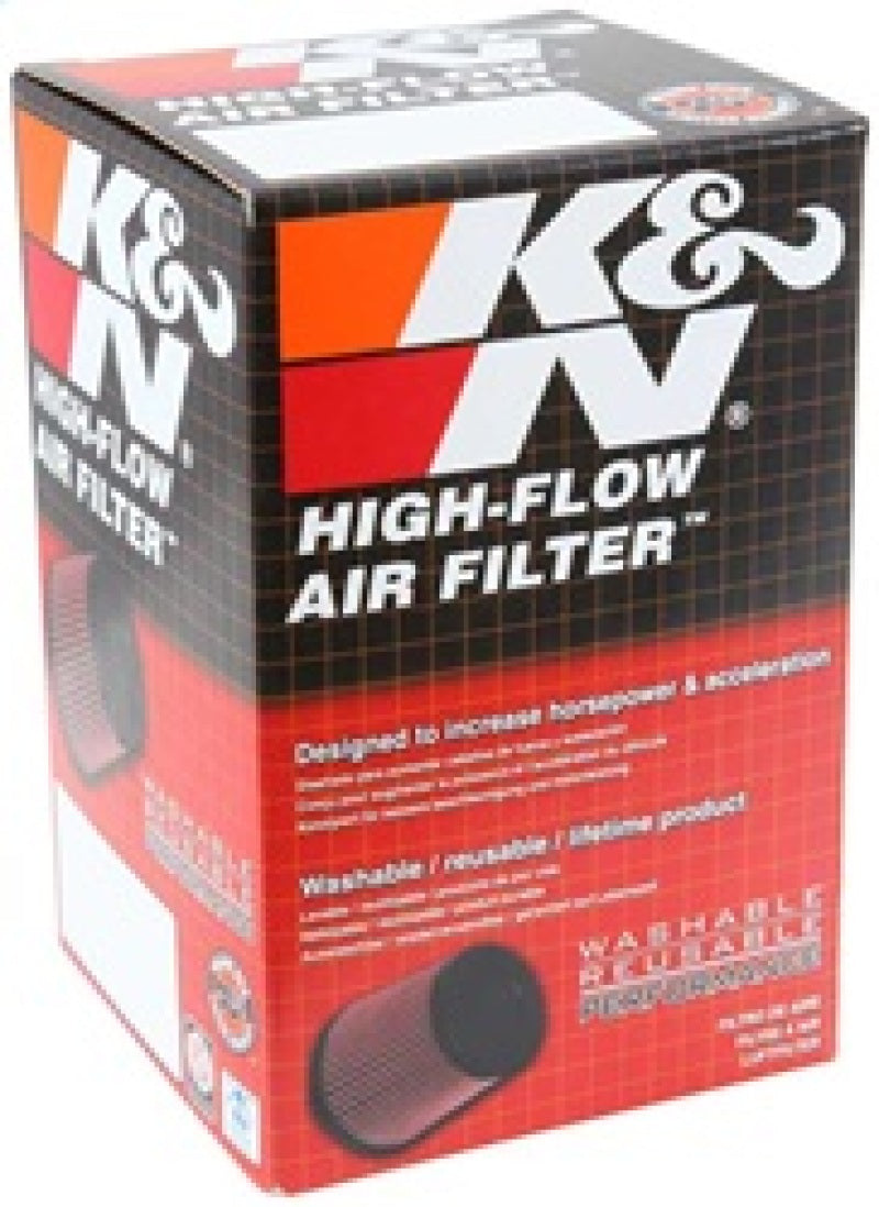 K&N Filter Universal Rubber Round Straight Filter 20 Deg Angled 2-7/16in Flange 3-3/4in OD 4in H K&N Engineering Air Filters - Universal Fit  AXOPROS