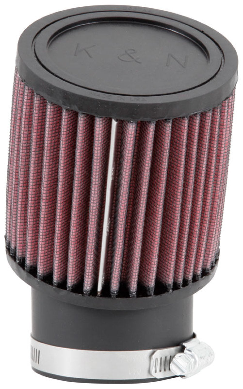 K&N Filter Universal Rubber Round Straight Filter 20 Deg Angled 2-7/16in Flange 3-3/4in OD 4in H K&N Engineering Air Filters - Universal Fit  AXOPROS