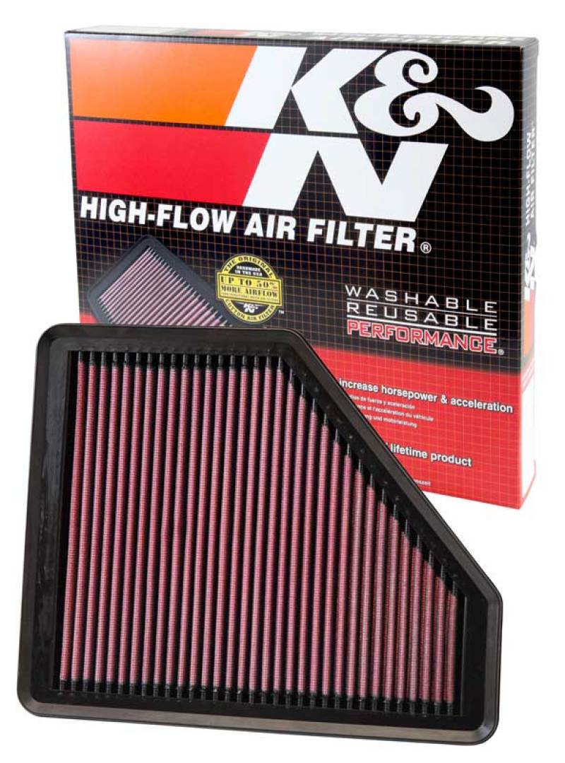 K&N Hyundai Genesis Coupe 2.0T/3.8 Drop In Air Filter K&N Engineering Air Filters - Drop In  AXOPROS
