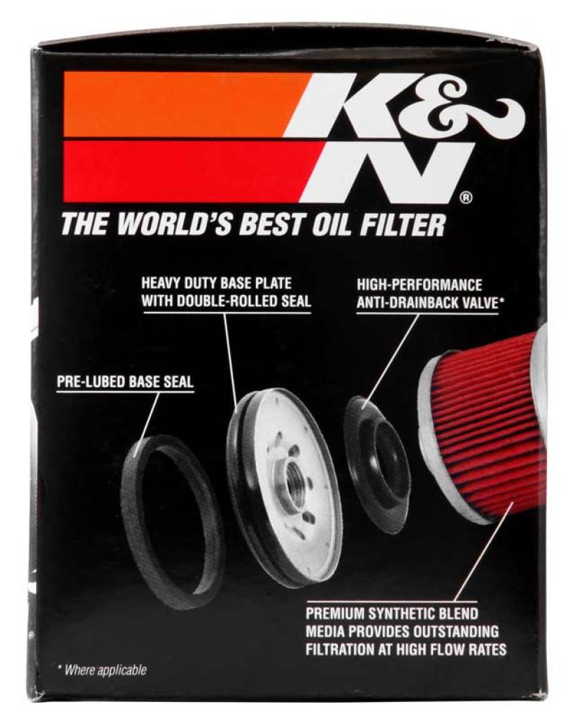 K&N Kawasaki 2.688in OD x 2.781in H Oil Filter K&N Engineering Oil Filters  AXOPROS