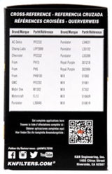 K&N Oil Filter OIL FILTER; AUTOMOTIVE K&N Engineering Oil Filters  AXOPROS