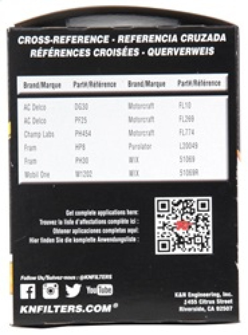 K&N Oil Filter OIL FILTER; AUTOMOTIVE K&N Engineering Oil Filters  AXOPROS