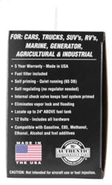 K&N Performance Electric Fuel Pump 1-2 PSI K&N Engineering Fuel Pumps  AXOPROS