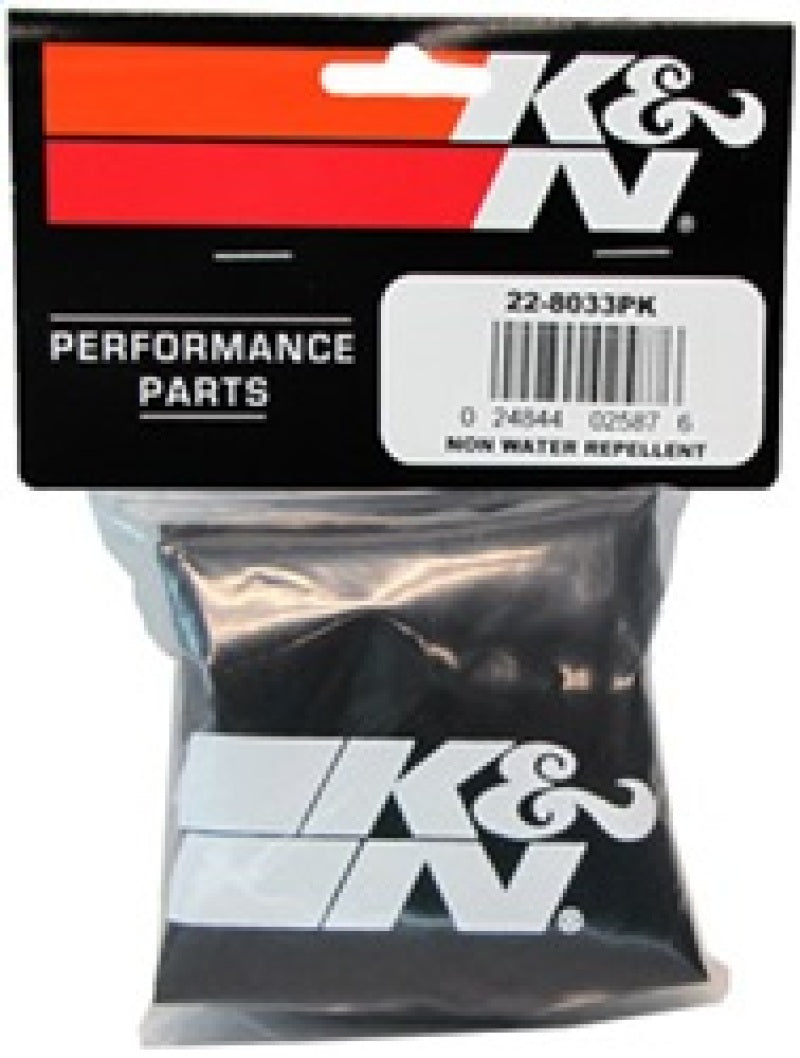 K&N Precharger Tapered Air Filter Wrap Black 6in Height / 6in Diameter K&N Engineering Pre-Filters  AXOPROS