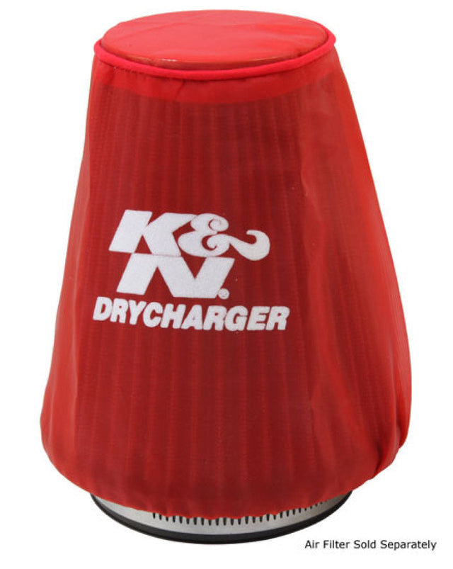 K&N Red Drycharger 5.25in x 3in Round Tapered Air Filter Wrap K&N Engineering Pre-Filters  AXOPROS