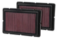 K&N Replacement Air Filter 05-09 Ferrari F360 11.125in O/S Length x 7.625 O/S Width x 1.313in H K&N Engineering Air Filters - Drop In  AXOPROS