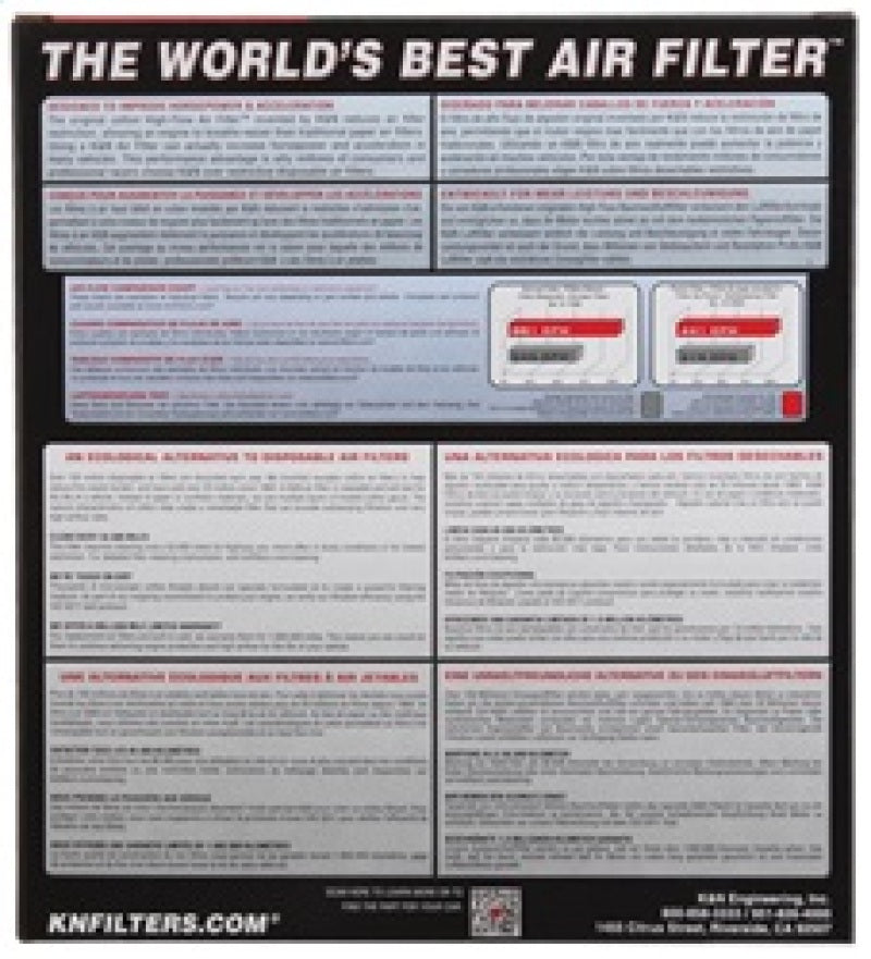 K&N Replacement Air Filter 11-13 Chrysler 200 / 11-13 Dodge Avenger/Journey / 11-13 Fiat Freemont K&N Engineering Air Filters - Drop In  AXOPROS