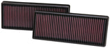 K&N Replacement Air Filter 12.563in O/S Length x 5.25in O/S Width x 1.625in H (Inc 2 Filters) K&N Engineering Air Filters - Drop In  AXOPROS
