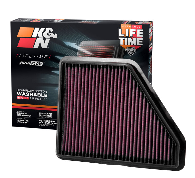 K&N Replacement Air Filter CHEVROLET EQUINOX 2.4L L4 & 3.0L V6; 2010 K&N Engineering Air Filters - Drop In  AXOPROS