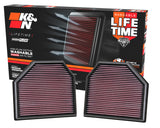 K&N Replacement Air Filter for 11-14 BMW M5/M6 4.4L V8 / 2015 M4/M3 3.0L I6  (2 per box) K&N Engineering Air Filters - Drop In  AXOPROS