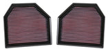 K&N Replacement Air Filter for 11-14 BMW M5/M6 4.4L V8 / 2015 M4/M3 3.0L I6  (2 per box) K&N Engineering Air Filters - Drop In  AXOPROS