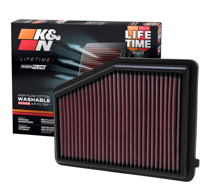 K&N Replacement Air Filter for 12 Honda Civic 1.8L L4 K&N Engineering Air Filters - Drop In  AXOPROS