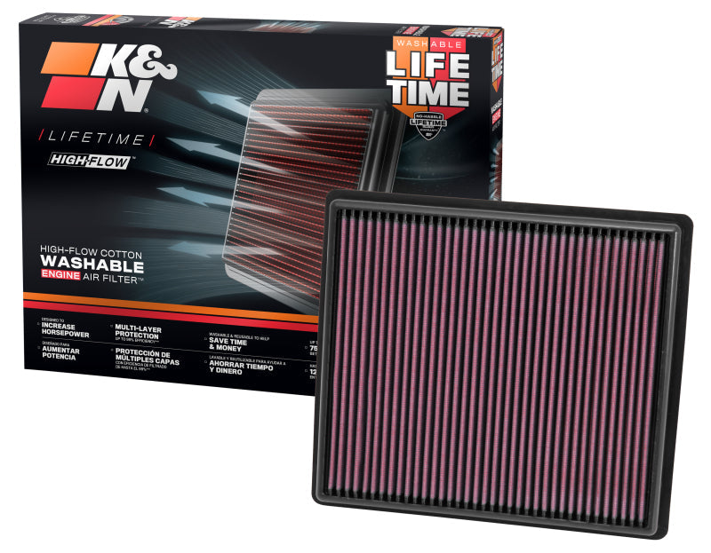 K&N Replacement Air Filter - Panel for 13 Chevrolet Malibu 2.5L/2.0L K&N Engineering Air Filters - Drop In  AXOPROS
