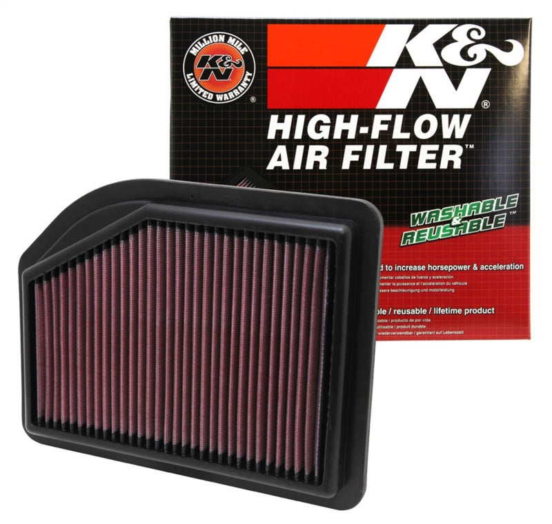 K&N Replacement Filter 10.219in O/S Length x 7.875in O/S Width x 1.125in H for 12 Honda CR-V 2.4L K&N Engineering Air Filters - Drop In  AXOPROS