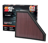 K&N Replacement Panel Air Filter 12.313in OS L x 10.313in OS W x 1.188in H for 13-14 Cadillac ATS K&N Engineering Air Filters - Drop In  AXOPROS