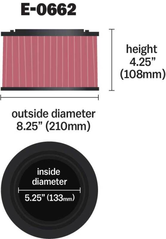 K&N Replacement Round Straight Air Filter for 12-15 Ford Ranger K&N Engineering Air Filters - Drop In  AXOPROS