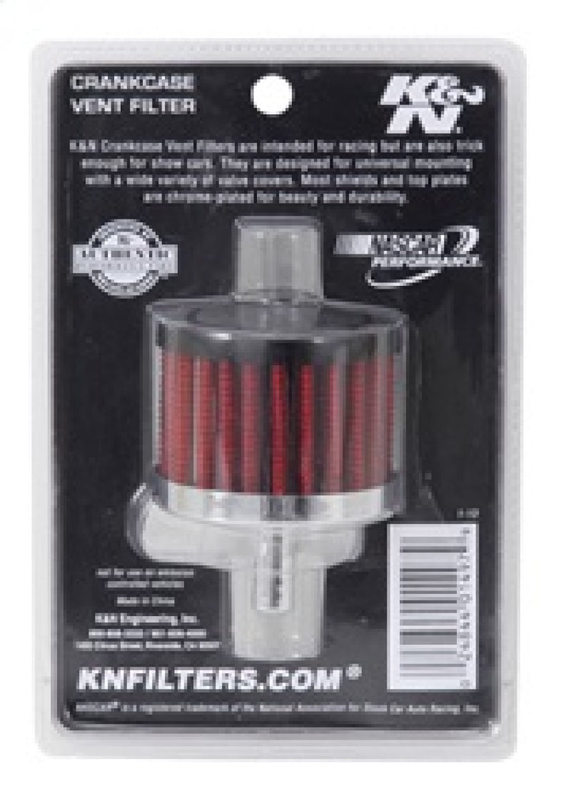 K&N Steel Base Crankcase Vent Filter 0.375in Vent OD x 2in OD x 1.5in Height K&N Engineering Air Filters - Universal Fit  AXOPROS