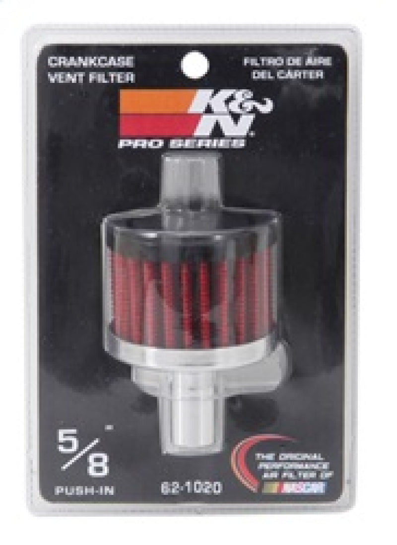 K&N Steel Base Crankcase Vent Filter .625in Vent OD x 2in OD x 1.5in Height K&N Engineering Air Filters - Universal Fit  AXOPROS