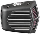 K&N Street Metal Intake System for 01-16 Harley Davidson Softail/Dyna - Shaker Black K&N Engineering Cold Air Intakes  AXOPROS