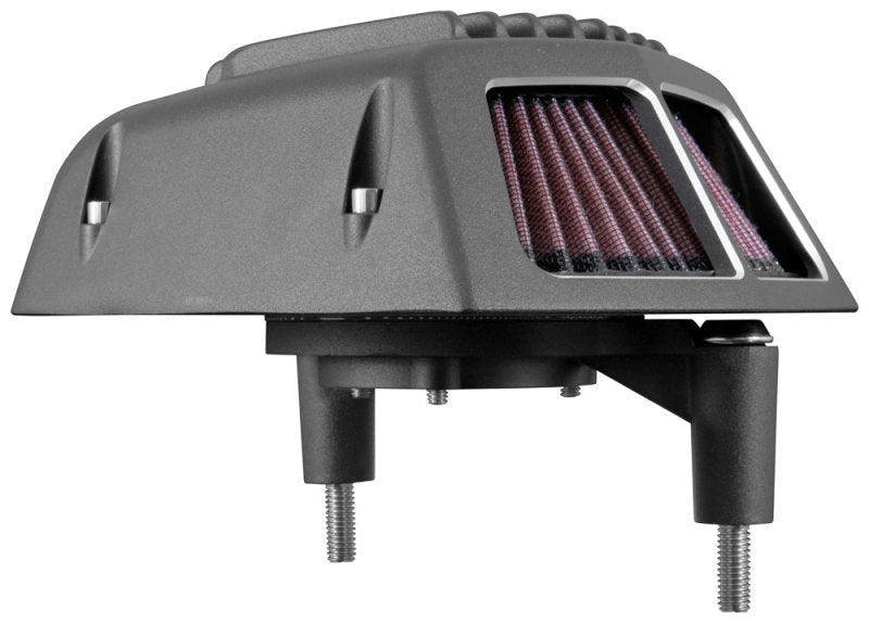 K&N Street Metal Intake System for 01-16 Harley Davidson Softail/Dyna - Shaker Black K&N Engineering Cold Air Intakes  AXOPROS