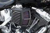 K&N Street Metal Intake System for 01-16 Harley Davidson Softail/Dyna - Shaker Black K&N Engineering Cold Air Intakes  AXOPROS