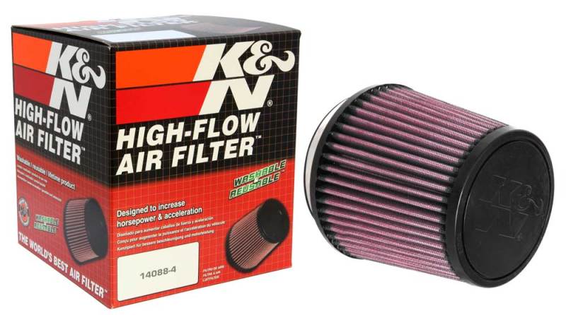 K&N Universal Air Filter 4in Flange / 5-3/8 in Base / 4-1/2in Top / 5in Height K&N Engineering Air Filters - Universal Fit  AXOPROS