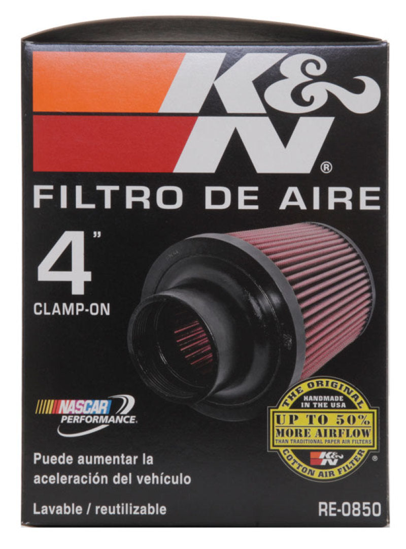 K&N Universal Air Filter (4in. Flange / 6in. Base OD / 4-5/8in. Top OD / 6in. Height) K&N Engineering Air Filters - Universal Fit  AXOPROS