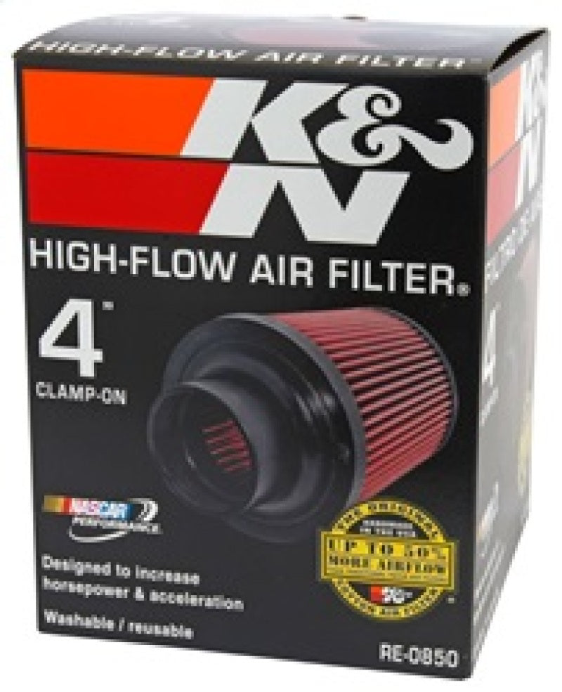 K&N Universal Air Filter (4in. Flange / 6in. Base OD / 4-5/8in. Top OD / 6in. Height) K&N Engineering Air Filters - Universal Fit  AXOPROS