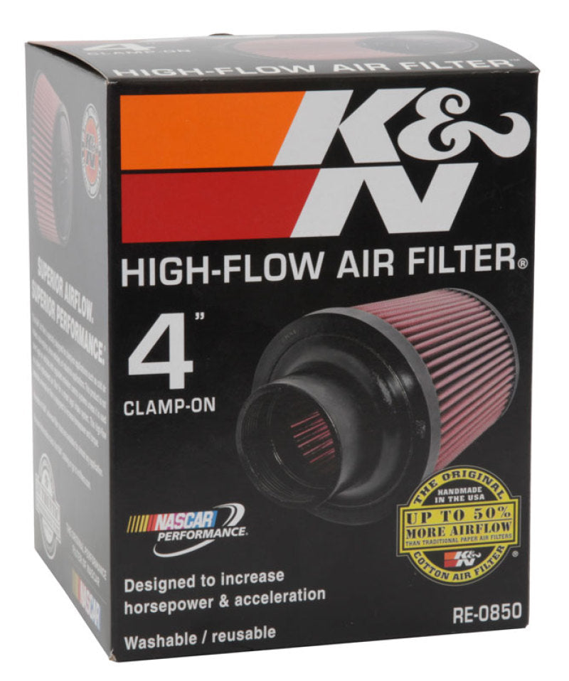 K&N Universal Air Filter (4in. Flange / 6in. Base OD / 4-5/8in. Top OD / 6in. Height) K&N Engineering Air Filters - Universal Fit  AXOPROS